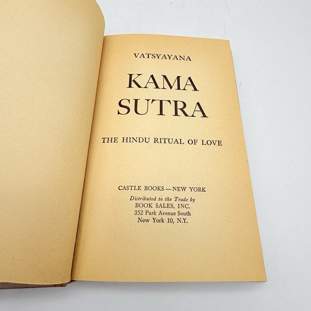 Kama Sutra The Hindu Ritual of Love Vatsyayana 1963 Hardcover Castle Books